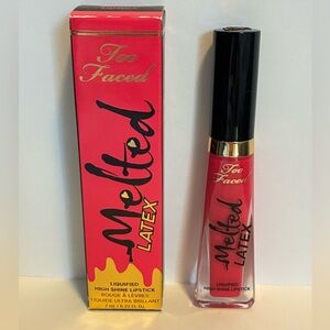 Too Faced Melted Latex Liquified High Shine Lipstick “But First, Lipstick” NIB